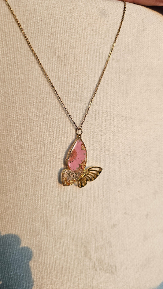 Petal Blush Butterfly Pendant