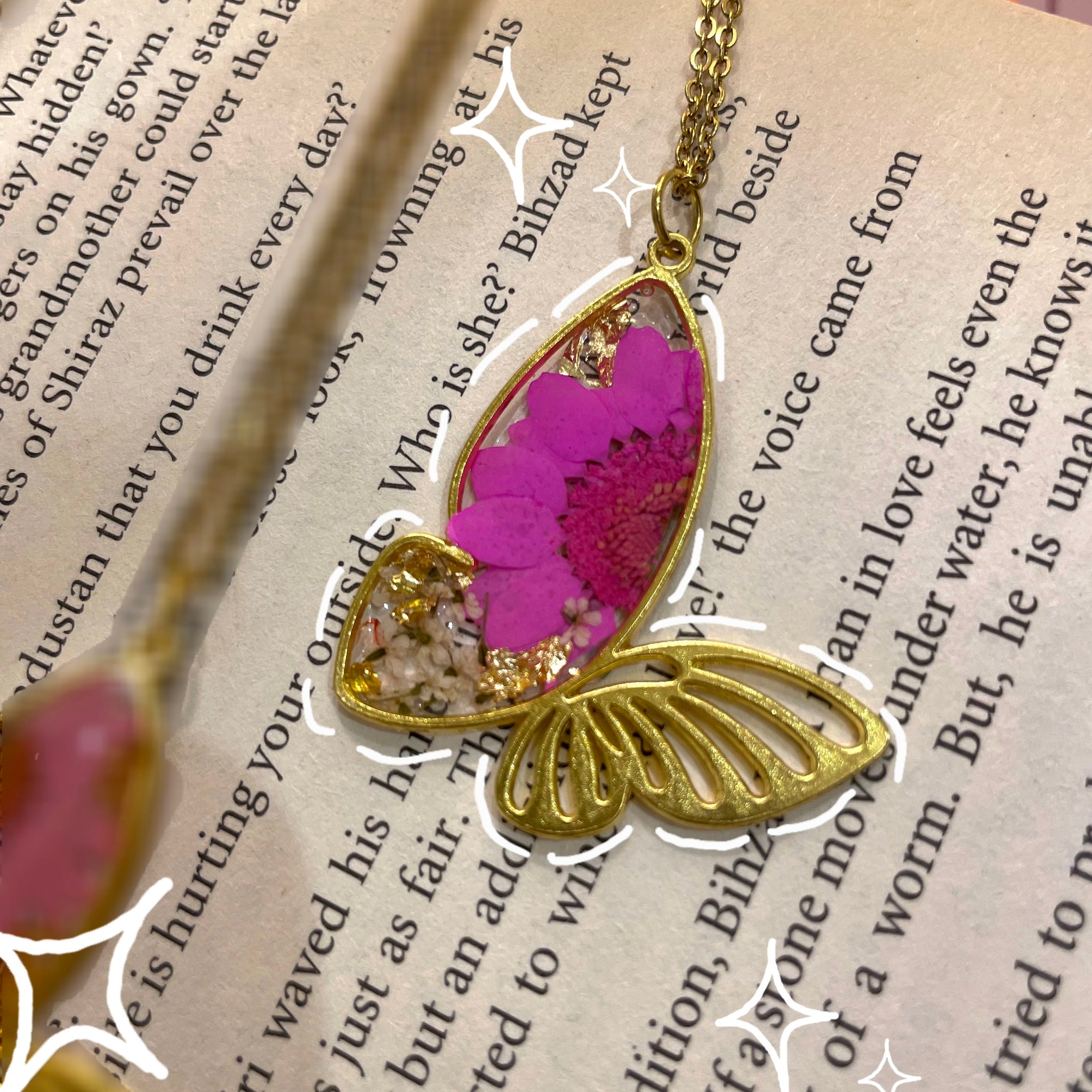 Rosy Flutter Butterfly Pendant