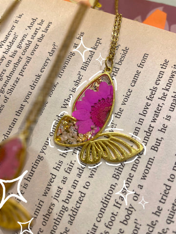 Rosy Flutter Butterfly Pendant