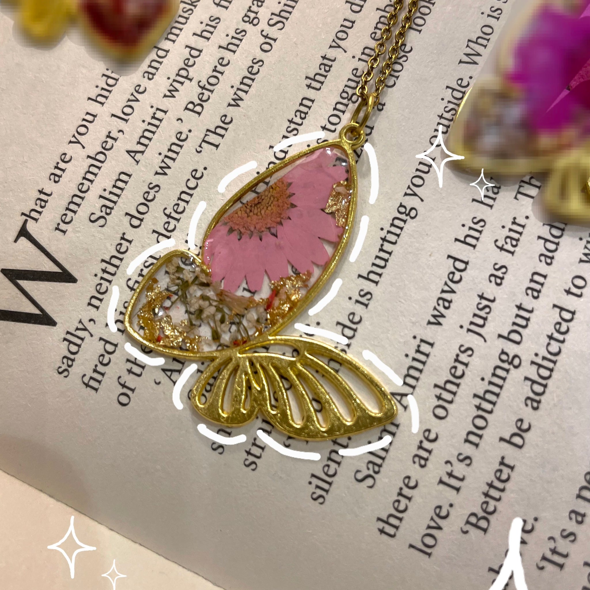 Petal Blush Butterfly Pendant